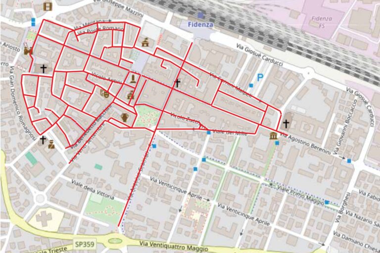 Mappa delle modifiche al giro di raccolta, Fidenza, 1,2,8.9. ottobre 2026