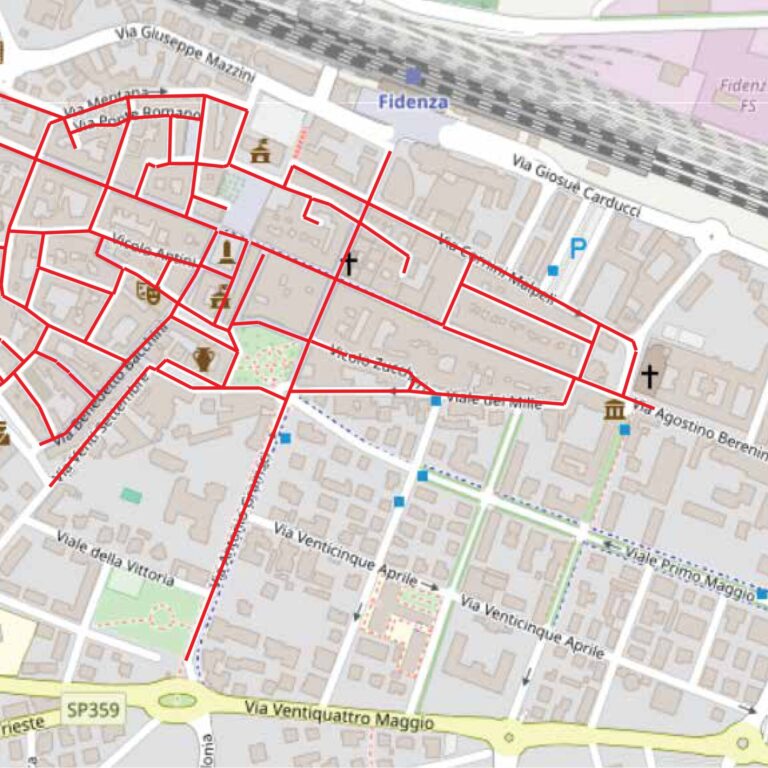 Mappa delle modifiche al giro di raccolta, Fidenza, 1,2,8.9. ottobre 2026